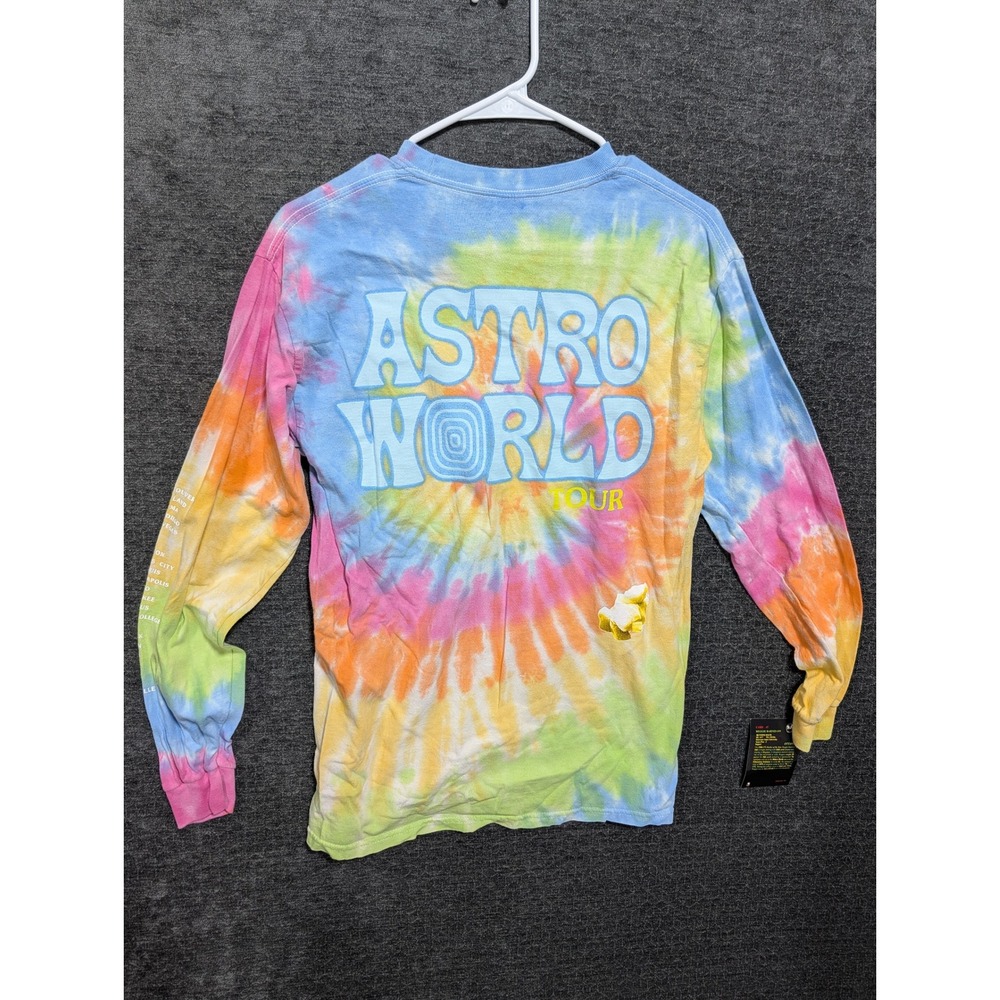 Travis Scott Astroworld Tour Tie Dye Long Sleeve Shirt Wish You Were Here Medium